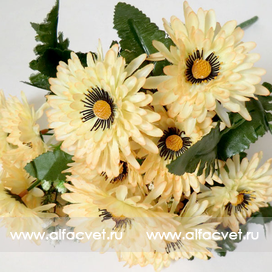искусственные цветы букет маргариток с добавкой цвета чайный 3