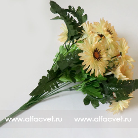 искусственные цветы букет маргариток с добавкой цвета чайный 3