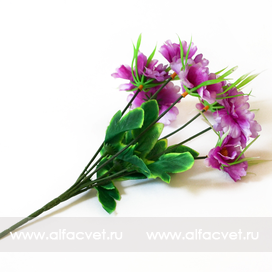 искусственные цветы букет маргариток с добавкой осока цвета сиреневый 8