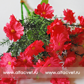 искусственные цветы мох цвета красный 4