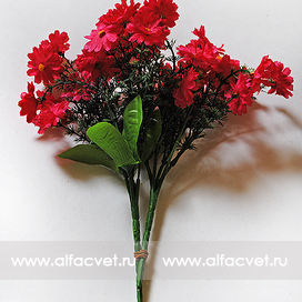 искусственные цветы мох цвета красный 4