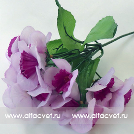 искусственные цветы нарциссы цвета сиреневый 8