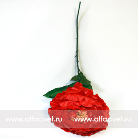 искусственные цветы пион цвета красный 4