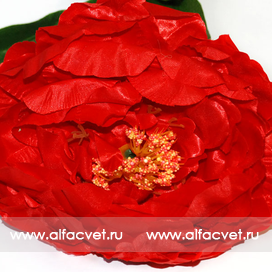 искусственные цветы пион цвета красный 4