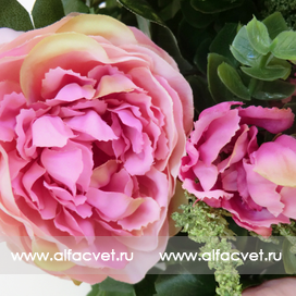 искусственные цветы букет пионов цвета розовый 5