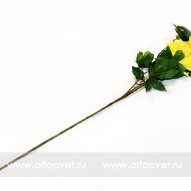 искусственные цветы ветка пиона цвета желтый 1