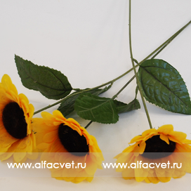 искусственные цветы подсолнухи цвета желтый 1