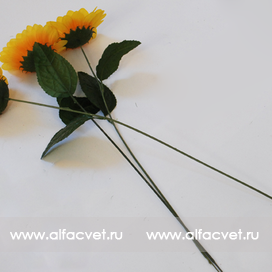 искусственные цветы подсолнухи цвета желтый 1
