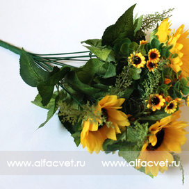 искусственные цветы подсолнух цвета желтый 1