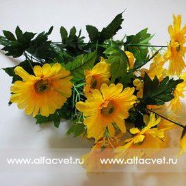 искусственные цветы ромашка цвета желтый 1
