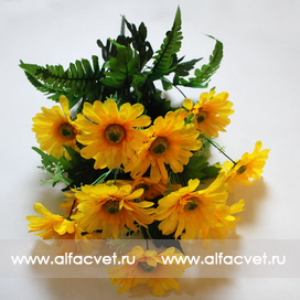 искусственные цветы ромашка цвета желтый 1