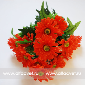 искусственные цветы ромашка цвета красный 4