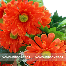 искусственные цветы ромашка цвета красный 4