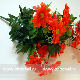 искусственные цветы ромашка цвета красный 4