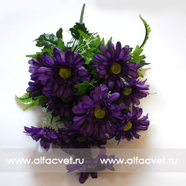 искусственные цветы ромашка цвета фиолетовый 7