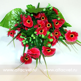 искусственные цветы ромашки цвета малиновый 11