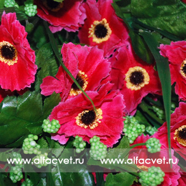 искусственные цветы ромашки цвета малиновый 11