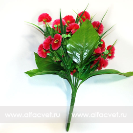 искусственные цветы ромашки цвета малиновый 11