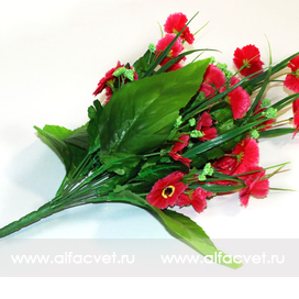 искусственные цветы ромашки цвета малиновый 11