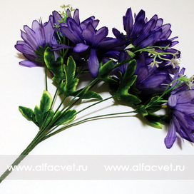 искусственные цветы ромашка цвета синий 12