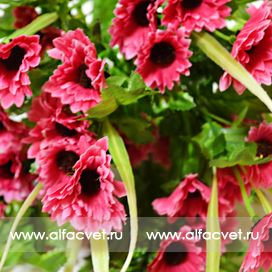 искусственные цветы букет ромашка с осокой цвета розовый 5