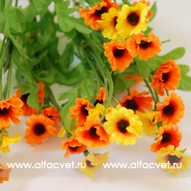 искусственные цветы ромашки цвета оранжевый 2