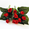 искусственные цветы букет роз цвета красный 4