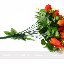 искусственные цветы розы цвета розовый 5