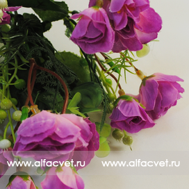 искусственные цветы розы цвета сиреневый 8