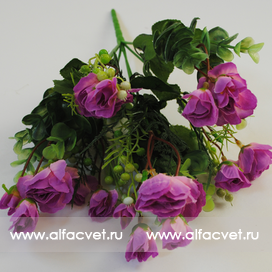 искусственные цветы розы цвета сиреневый 8