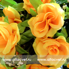 искусственные цветы букет роз цвета желтый 1