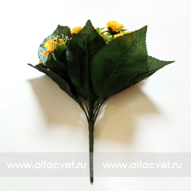 искусственные цветы букет роз цвета желтый 1