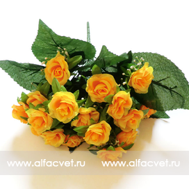искусственные цветы букет роз цвета желтый 1