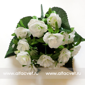 искусственные цветы букет роз цвета белый 6