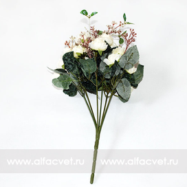 искусственные цветы букет роз цвета белый 6