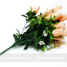 искусственные цветы букет роз цвета чайный 3