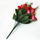 искусственные цветы букет роз цвета красный с розовым 42