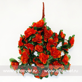 искусственные цветы розы цвета оранжевый 2