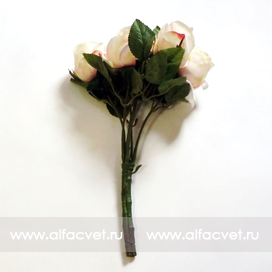 искусственные цветы букет роз цвета кремовый 24