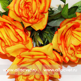 искусственные цветы розы цвета оранжевый 2