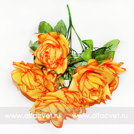 искусственные цветы розы цвета оранжевый 2