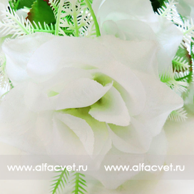 искусственные цветы букет роз цвета белый 6