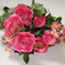 искусственные цветы розы цвета малиновый 11