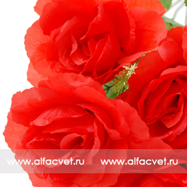 искусственные цветы розы цвета красный 4