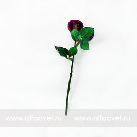 искусственные цветы роза с блестками цвета фиолетовый 7
