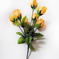 искусственные цветы букет роз с бутонами с добавкой осока цвета желтый 1