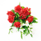 искусственные цветы букет роз с гладиолусом и папоротником цвета красный 4