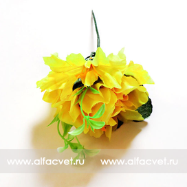 искусственные цветы роза-колокольчик цвета желтый 1