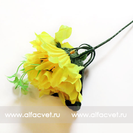 искусственные цветы роза-колокольчик цвета желтый 1