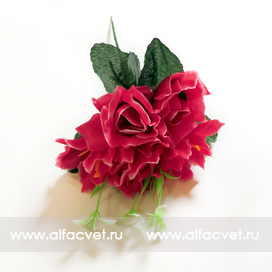 искусственные цветы роза-колокольчик цвета малиновый 11